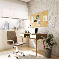 Imagem de cadeira de escritório secretária giratória ian marrom