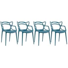 Imagem de KIT - 4 x Cadeiras Masters Allegra - Turquesa