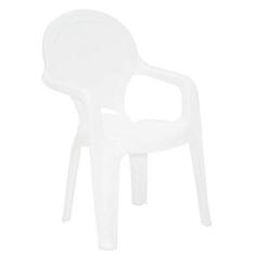 Imagem de Cadeira Plástica Monobloco com Braços Infantil Tiquetaque Tramontina Branca