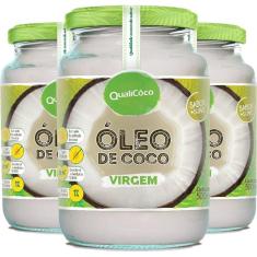 Imagem de Kit 3 Óleo De Coco Virgem Qualicôco 500ml