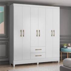 Imagem de Guarda-Roupa Moval Panamá com 153 cm de Largura, 6 Portas e 2 Gavetas