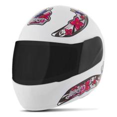 Imagem de Capacete Fechado Pro Tork Liberty Four For Girls Branco Vis. Fumê, BRA