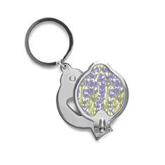 Imagem de Cortador de unhas de lavanda com pintura de plantas e flores, tesoura de aço inoxidável