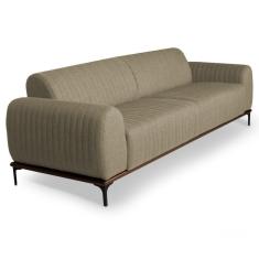 Imagem de Sofá 260cm 4 Lugares Pés Preto Molino C-129 Linho Bege