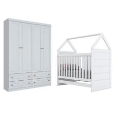 Imagem de Jogo de Quarto Berço Americano Montessoriana e Guarda Roupa - Henn