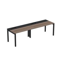 Imagem de Mesa Plataforma para Coworking para 2 Pessoas 110x792 Psc110 Walnut/Preto