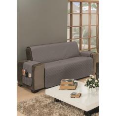 Imagem de Capa Para Sofa 3 Lugares Impermeável King Cinza Preto