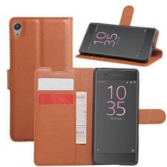 Imagem de Capa para SONY Xperia XA, carteira flip de couro PU premium com compartimento para cartão, suporte e fecho magnético [capa interna à prova de choque de TPU] Compatível com SONY Xperia XA