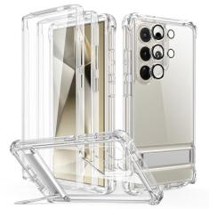 Imagem de ESR Capa para Samsung Galaxy S24 Ultra, capa S24 Ultra com moldura frontal extra protetora e 3 modos de suporte, excede a cobertura total de proteção de nível militar, suporte de armadura de choque