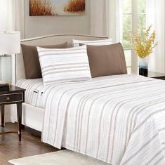 Imagem de Elegant Comfort Conjunto de lençóis de 4 peças mais macio e aconchegante - microfibra de qualidade premium de hotel 1500 - bolso profundo, resistente a vincos, conjunto de lençóis de cama floral de 4