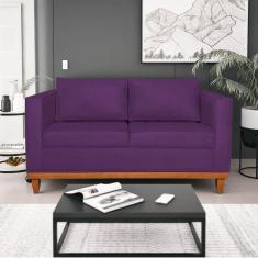 Imagem de Sofá 2 E 3 Lugares Europa 180cm Suede - Doce Sonho Móveis Roxo
