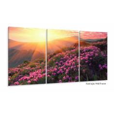 Imagem de Quadro Decorativo Flores Por Do Sol Hd 120x60 Quarto Sala