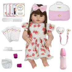 Imagem de Bebe Reborn Boneca Realista Corpo Vinil Siliconado Com Itens - Cegonha