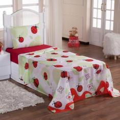 Imagem de Jogo De Lençol Infantil 3 Peças - Joaninha - Enxovais Aquarela