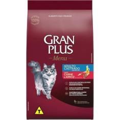 Imagem de Racao Gran Plus Gatos Castrados Carne e Arroz 10,1kg