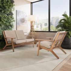 Imagem de Sofá 3 Lugares Lótus Acquablock Stain Castanho/Cinza