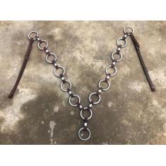 Imagem de Peitoral Argolas Alumínio Polido Cavalo Mula Égua Passeio Desfile Camp