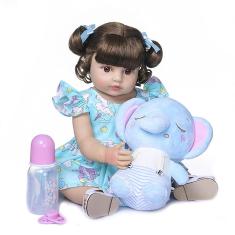 Imagem de Boneca infantil Reborn Wamdoll Realistic Sweet Face 55 cm de silicone