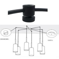 Imagem de Desviador De Cabos Metal  Para Pendente Lustre Luminaria - Nobre
