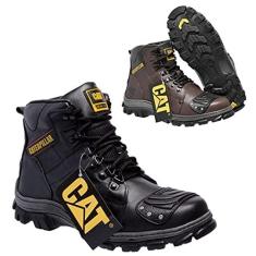 Bota de trabalho e Segurança em Couro - Preto Liso | Caterpillar Loja