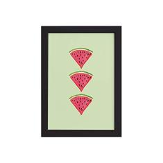 Imagem de Quadro Decorativo MDF Melancia Trio Moldura  33x43cm