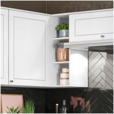 Imagem de Armário De Cozinha Canto Reto 94 Cm 01 Porta Nova York Henn Branco