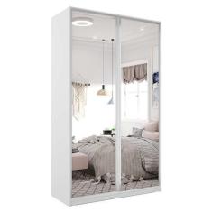Imagem de Guarda-Roupa Solteiro Com Espelho Zermatt 2 Pt 3 Gv Branco - Rr Móveis