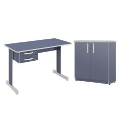 Imagem de Jogo De Escritório Office Geórgia Balcão E Mesa Azul