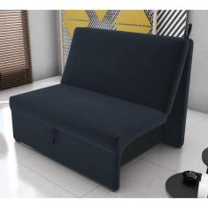 Imagem de Sofá Cama Para Descanso Alice Suede Petróleo