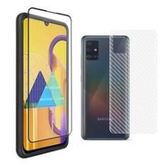 Imagem de Película Vidro 3D Galaxy A71 + Película Traseira Fibra Carbono Slim