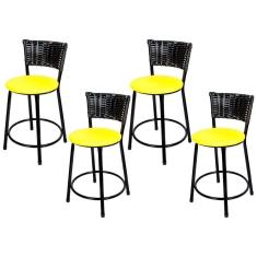 Imagem de Jogo 4 Banquetas Baixas Para Cozinha Hawai  