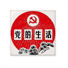 Imagem de Decalque brilhante de ejo de cerâmica com emblema de festa comunista chinesa de pinheiro