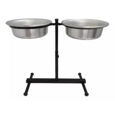 Imagem de Comedouro Duplo Ajustável De Altura Para Cães Grande 2.5L - O Plano Pe