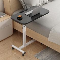 Imagem de SilteD Mesa para laptop, mesas dobráveis ​​para cama, mesa de cabeceira móvel portátil, mesa de computador portátil com rodinhas para casa, mesa lateral para sofá, mesa de trabalho, jantar