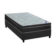 Imagem de Cama Box Solteiro: Colchão Molas Bonnel Ortobom Nanolastic Light Selado + Base CRC Suede Gray(88x188)