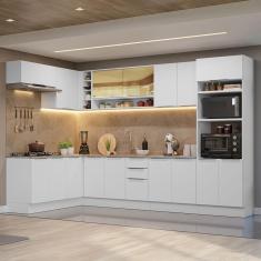 Imagem de Armário De Cozinha Completa De Canto 499cm Branco Stella Madesa 02 Branco