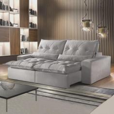 Imagem de Sofá Retrátil e Reclinável 3 Lugares 210cm Avalon Super Pillow Montano Estofados
