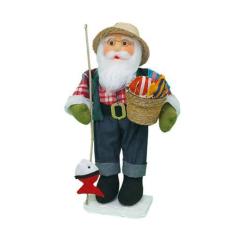 Imagem de Boneco Natal Papai Noel Pescador 50cm - Gici Christmas