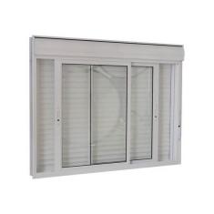 Imagem de Janela Integrada Veneziana Em Alum nio 120 X 120 X 12 Cm 2 Fo
