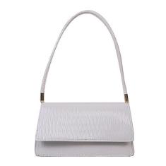 Imagem de Bolsa feminina de couro PU nas axilas retrô bolsas femininas modernas para meninas pequenas bolsas de ombro, Branco, Retrô