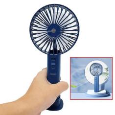 Imagem de Mini Ventilador Mesa Mão 2 Velocidades Reforçado Vento Forte Turbo Dp7