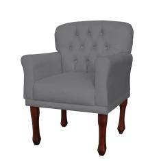 Imagem de Poltrona Decorativa Anita Pés Luis XV Suede  - DS Estofados