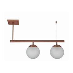 Imagem de Lustre Bola 35x58X15 2 Lampada Bivolt REF 18 Rosê