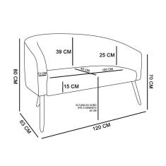 Imagem de Namoradeira Stella Suede Verde
