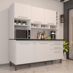 Imagem de Cozinha Alexia 6 Portas 2 Gavetas Branco Neve