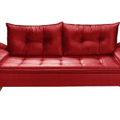 Imagem de Sofa Retro Bariloche 3 Lugares Tecido Suede Pes Em Madeira Ve