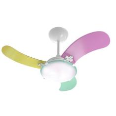 Imagem de Ventilador De Teto Facilita Ventcolors Tricolor Vde/Fem 3Pás Mdf 110V