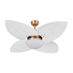 Imagem de Ventilador De Teto Dormamu Cobre 4 Pás Palmae Branco 220v