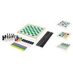Imagem de Jogo De Tabuleiro 6 Em 1 Xadrez Dama Ludo Domino Junges Made