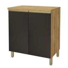 Imagem de Armário de Cozinha para Cooktop 80 Cm 2 Portas Castani/Chumbo - Indeke